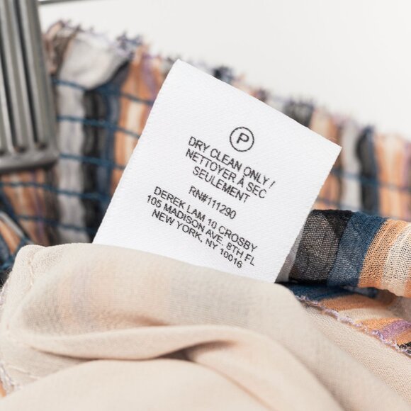 Derek Lam 10 Crosby Orange Striped Silk Ruffle Mini Skirt - Picture 9 of 9